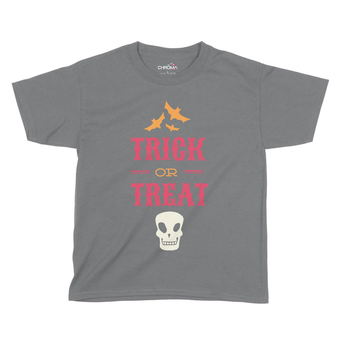 Trick Or Treat Halloween Kids T-Shirt | Premium Halloween Clothing Chroma Clothing