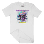 Trippy Skull Stay Weird Unisex Adult T-Shirt Chroma Clothing