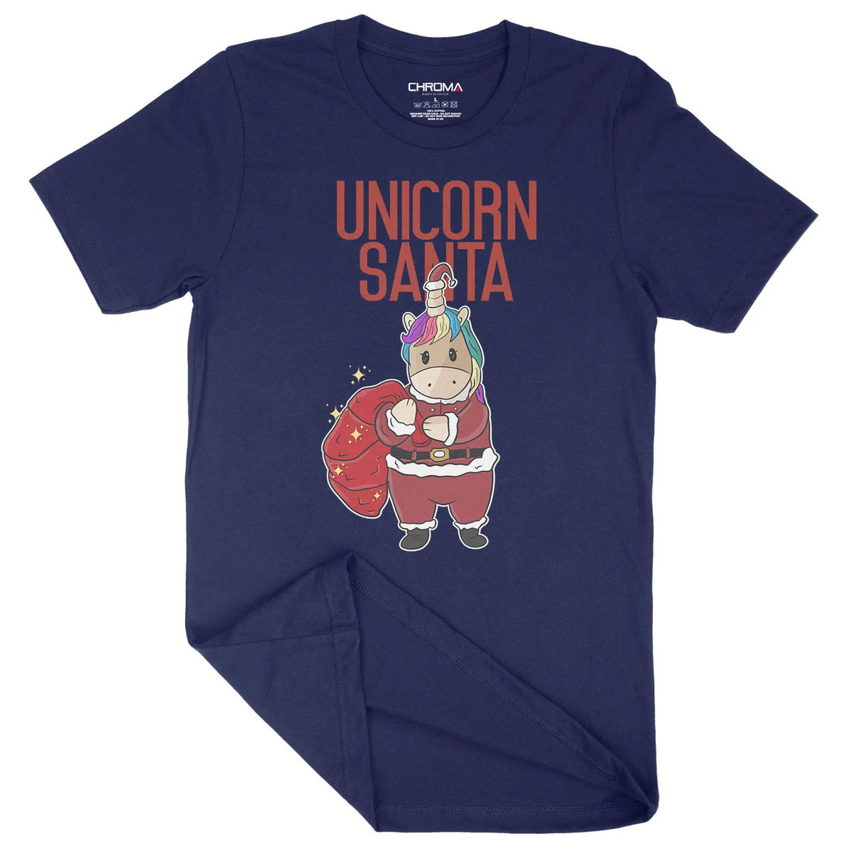 Unicorn Santa Festive Fun | Unisex Christmas T-Shirt Chroma Clothing