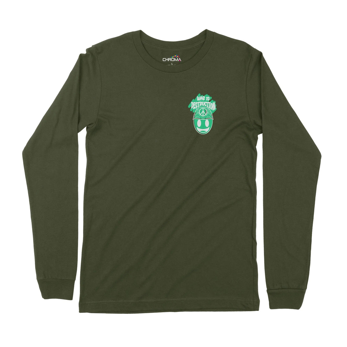 War Is Destruction | Dual Print | Long-Sleeve T-Shirt | Premium Qualit Chroma Clothing