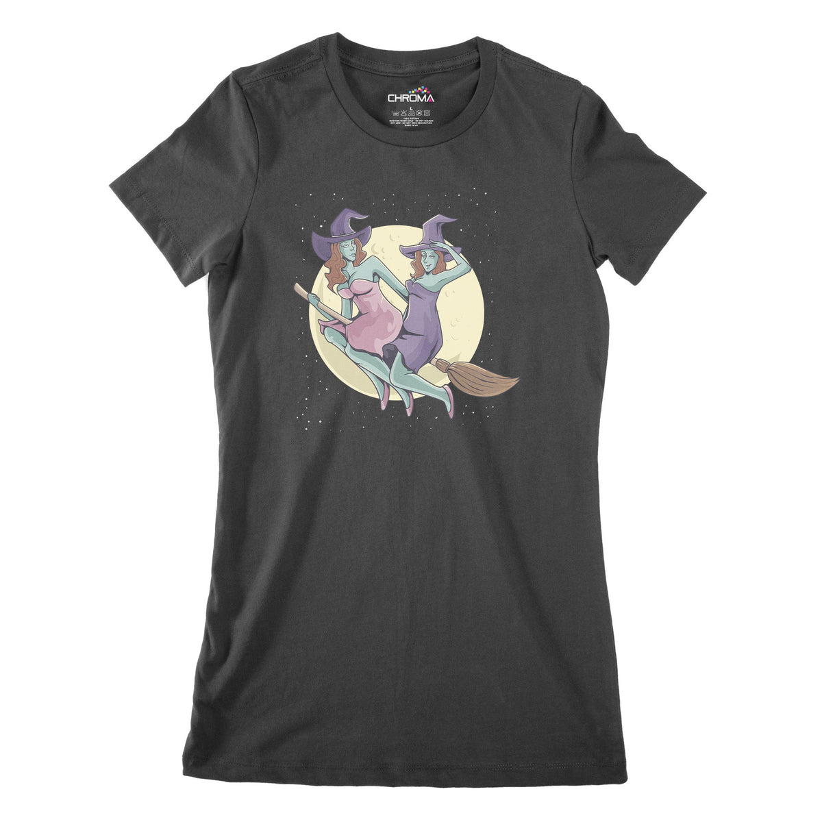 Witches Women's Classic Fitted T-Shirt | Premium Halloween Clothing Chroma Clothing