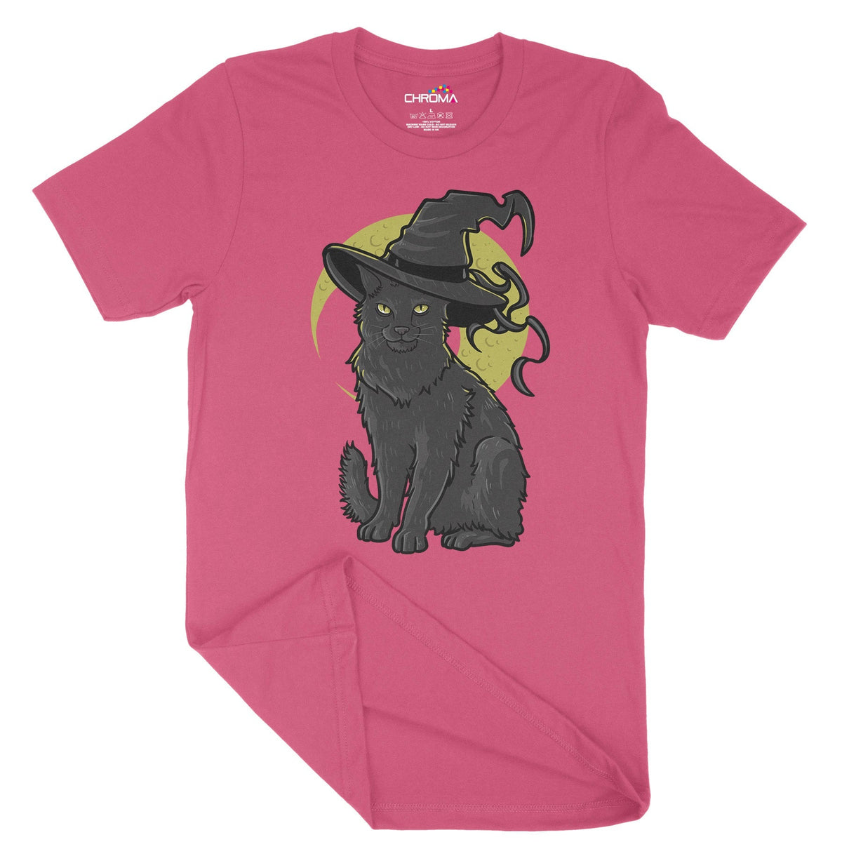 Wizard Cat Unisex Adult T-Shirt | Premium Halloween Clothing Chroma Clothing