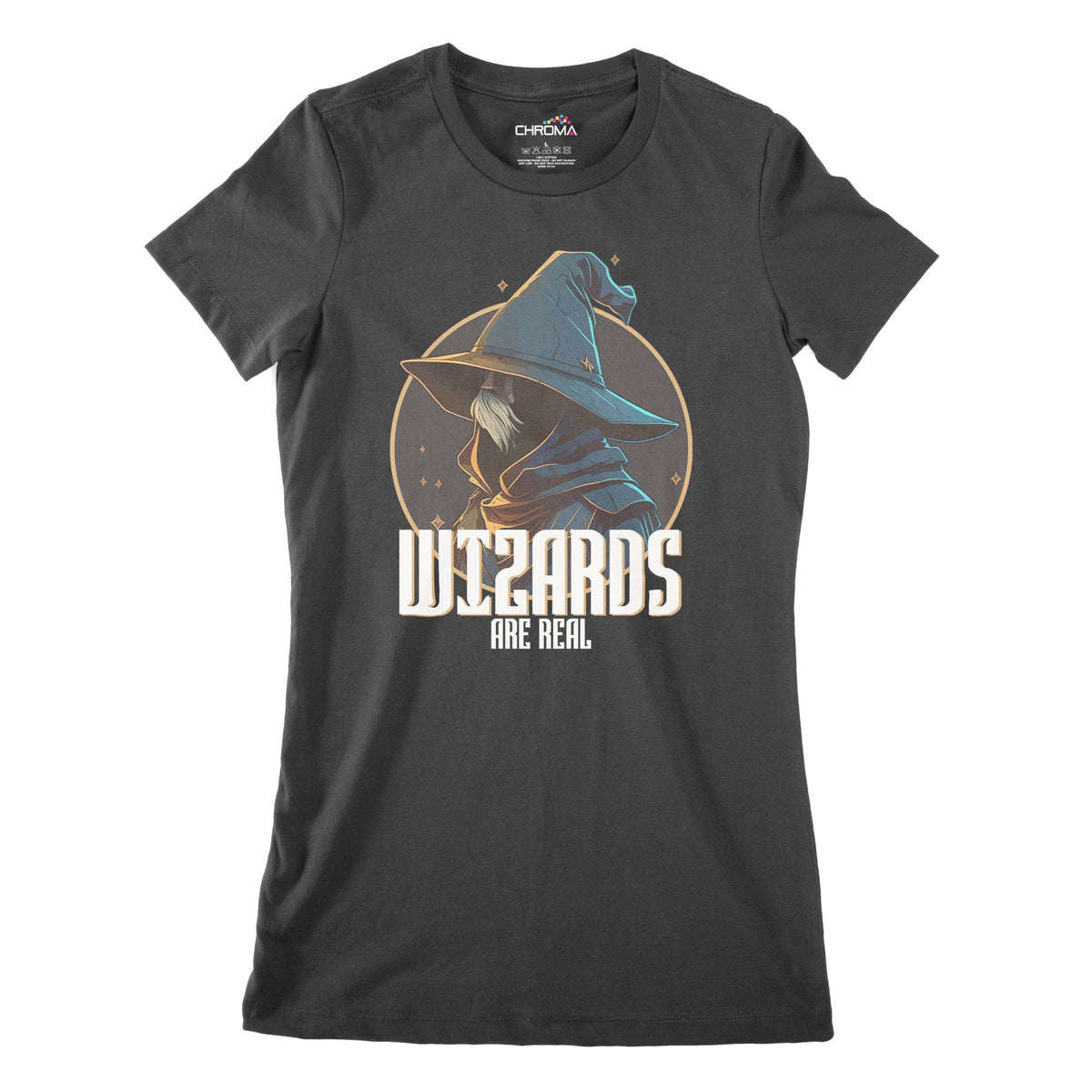 Wizards Are Real Women's Classic Fitted T-Shirt | Premium Halloween Cl Chroma Clothing
