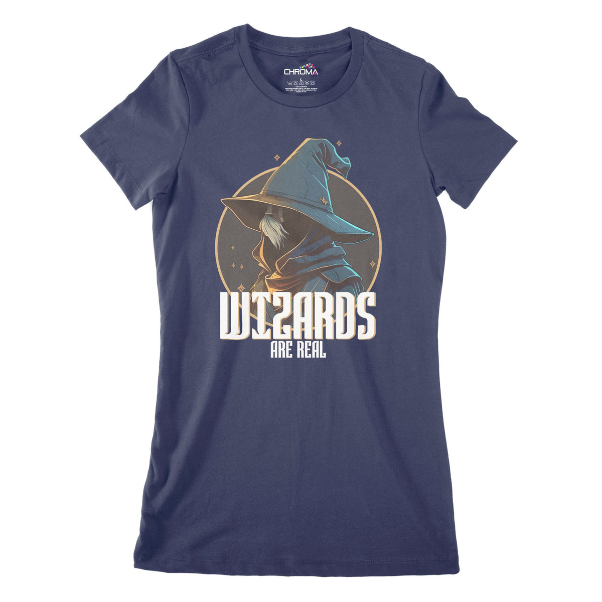 Wizards Are Real Women's Classic Fitted T-Shirt | Premium Halloween Cl Chroma Clothing
