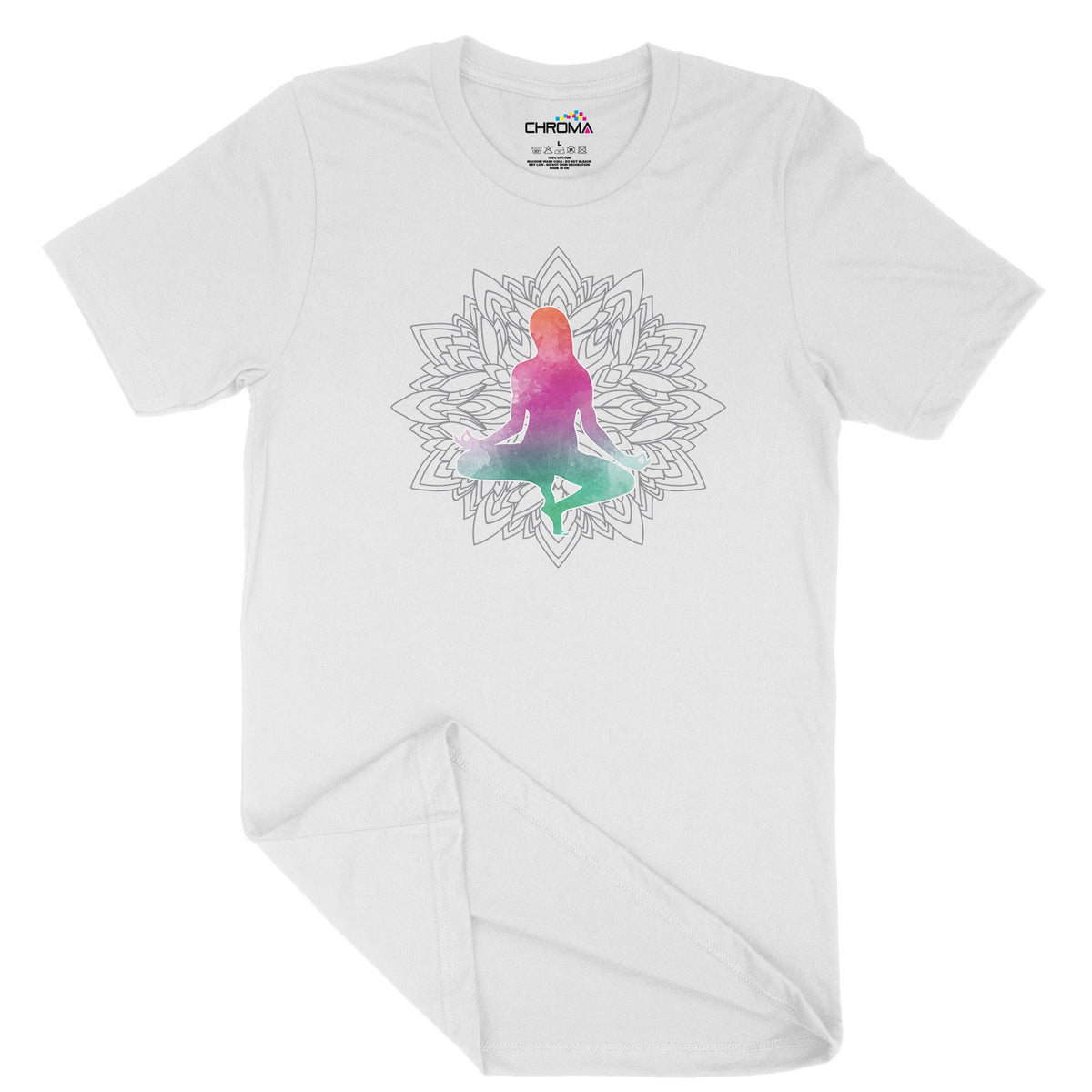 Yoga Asanas Unisex Adult T-Shirt Chroma Clothing
